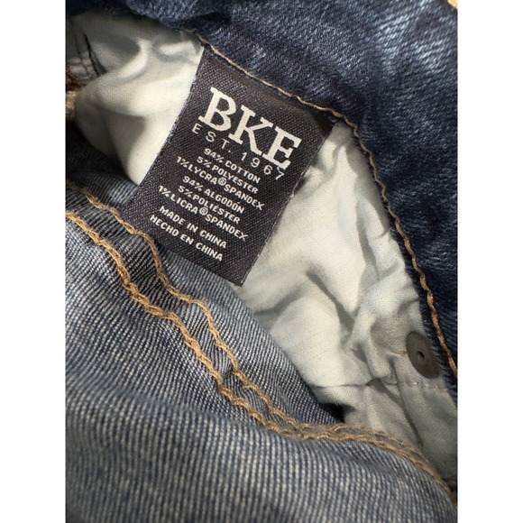 BKE Aiden Mens Straight Leg Jeans 30x32 Medium Wash Stretch Denim Blue - Picture 5 of 5